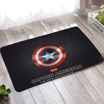 Marvel Avengers iron Man Spiderman-serien gulvmåtte badeværelse, stue trædepude Børn værelses Anti-slip dekorativt tæppe