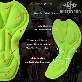 Siilenyond 2019 Pro Vinter Termisk Cykling Bib Pants MTB Cykel Cykling Bib Tights Med 3D-Gel Polstret Stødsikkert Cykling Bukser