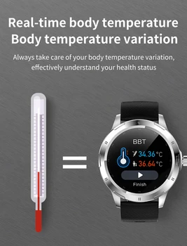 2020 Finow K15 Smart Ur Mænd kropstemperatur Rullende Menu Sport reloj inteligente Bluetooth-5.0 Se Smart Til Android, ios