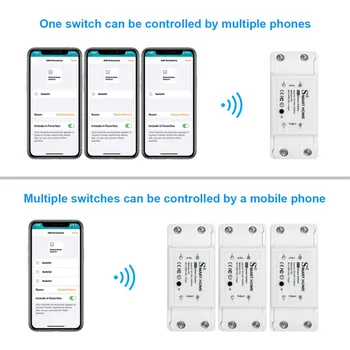 Smart Home Hus WIFI Relæ Switch Universal Afbryder i Nærheden af LED-Lys Controller-Modulet Arbejde Med Alexa, Google Startside Smartlife T