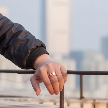 Vinterly Ren Kobber Magnetisk Ring for Kvinder Trendy Engagement vielsesringe for Kvinder, Mænd, Åbne Justerbar Manchet Finger Ring til Mænd