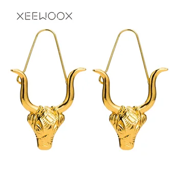 XEEWOOX Mode Håndlavet Enkle Design Taurus Dråbe Øreringe Smykker Gave Til Kvinder 2019