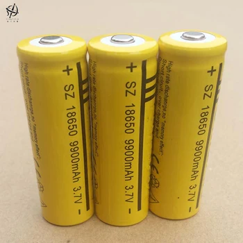 DING LI SHI JIA 10stk 18650 3,7 v 9900 Høj kapacitet mah genopladeligt lithium batteri lommelygte batterier
