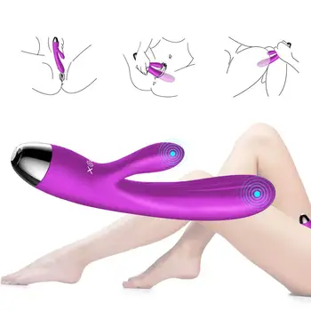 Kanin Magic Wand Vibrator Dildo Kraftfuld Vibrator Klitoris Stimulator Nippel G Spot Adult Sex Toy Shop For Kvinde Phalos