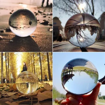 Klart Glas, i Krystal Kuglen Healing Sfære Fotografering Rekvisitter Lensball Indretning Gave Dekorative Kugler #YJ
