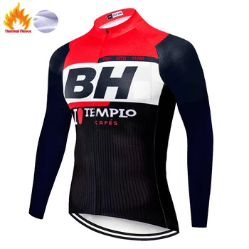 2021 BH TEAM cycling jersey vinter Termisk Fleece maillot ciclismo invierno hombre Offentlig cykel langærmet maillot manga larga