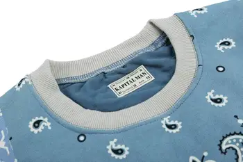 21SS KAPITAL Hoodie Klassiske Cashew Blomster Print i 1:1 af høj kvalitet Syning Kapital streetwear Sweatshirts Kapital pullover mænd