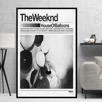 Plakat Print Weeknd StarBoy R&B, House Balloner Rap-Musik-Album Olie Maleri På Lærred Væg Kunst, Billeder, Stue Home Decor