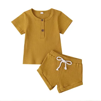 2021 lille Barn T-shirt + Shorts Stykke 2 Børn, Drenge Tøj Sæt Børns Passer til Piger, Tøj Sæt Baby Pige Sommer Tøj, 25