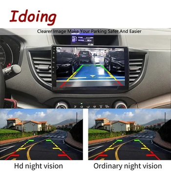 Idoing 170 Graders Vinkel HD bakkamera Bil Tilbage Vende Kameraet Fisk Øjne Night Vision Parkering Bistand til Android8.1/9.0