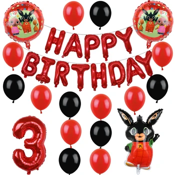 1 sæt Tegnefilm Kanin Folie Helium-Ballon 30inch Antallet Baby Shower 1 2 3 4 5-års Fødselsdag, Fest Dekoration Leverer Legetøj Luft Globos