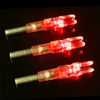 3pcs Farverige Automatisk Lysende Høj Kvalitet Jagt Skydning Passer til 6,2 mm Pil Aksel Tændte Bue LED Lysende Pil Nock Hale