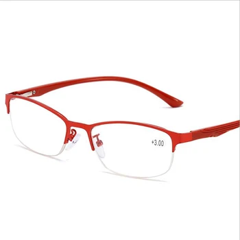 Metal Halv Frame Briller Til Læsning Kvinder Antifatigue Kvad Computer Optiske Briller Presbyopi Brillerne Feamale Ældste +25 Til +40
