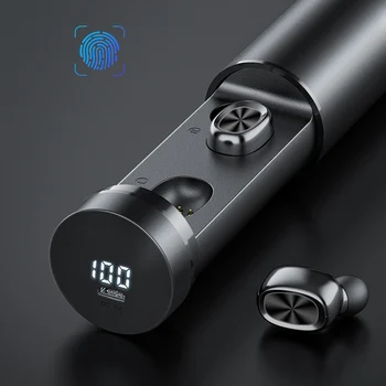 B9 Mini TWS Bluetooth-5.0 Opladning Max Trådløse HiFi-I-Øret Øretelefoner, Hovedtelefoner