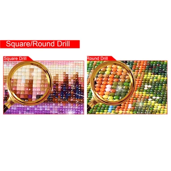 5D DIY Fuld Square&Rund Diamant Maleri Halloween Witch 3D-Broderi Cross Stitch Diamant Mosaik Ven Gave LK1