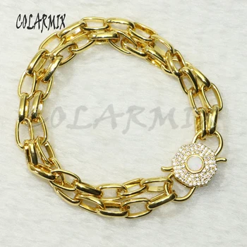 5 stk Hele zircon guld armbånd Regnbue krystal kæde armbånd crystal fashion smykker tilbehør gave til kvinder 50680