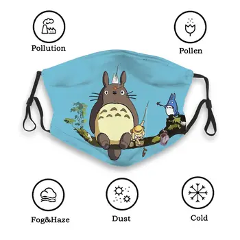 Ghibli Nabo Totoro Børn Genanvendelige Ansigt Maske Anti Haze Støvtæt Maske Beskyttelse Åndedrætsværn Maske Munden Dæmpe