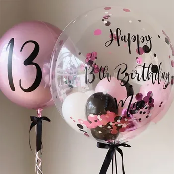 100pcs 18/24/36inch Ingen rynker PVC Transparent Helium-Balloner Boble Ballon Bryllup Fødselsdag Begivenhed Part Favoriserer Dekoration
