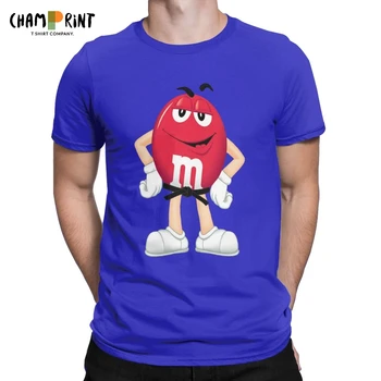 Sjove M&M ' s Chokolade Karakter T-Shirt Mænd Rund Hals i Bomuld T-Shirt Short Sleeve Tee Shirt Grafisk Tøj