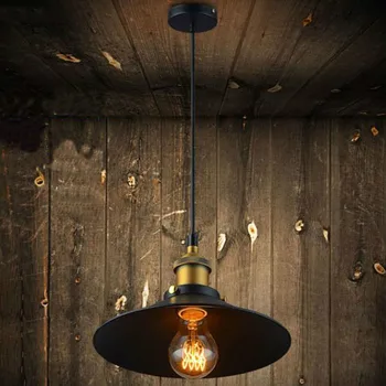 Vedhæng Lys I Loft-Industriel Vintage-Pendel Kreative Edison Led Pære Smedejern Enkelt Hoved Retro Suspension Armatur