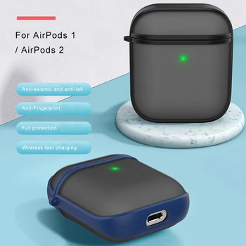 LAPOPNUT Fuld Beskyttende Silikone AirPods Pro Tilbehør, Cover Kompatibel med Apple AirPods 1 2 Trådløse og Kabelforbundne Opladning Sagen