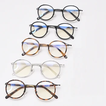 Peekaboo optiske briller til kvinder style retro vintage runde frame briller til mænd, klar linse, acetat gennemsigtig leopard