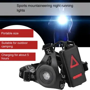 Vandtæt Udendørs Sport kørelys LED Nat Kører Lommelygte advarselslamper USB Charge Brystet Lampe Walking Jogging Nat