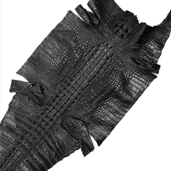 To-sidet Krokodille Læder Urrem 14 16 18 19 20 21 22 mm Ægte Læder Alligator Rem, Bånd Med Spænde Butterfly