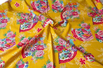 Halv-Meter Japansk kokka Patchwork Kimono Bomuld Tekstil Quiltning Klud Stof til at sy Blomsten Loftvifte B