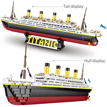 1860Pcs Skaberen Tekniske RMS Titanic, Skibet 3D-Model byggesten City Film Cruise Skib, Båd Samle Mursten Legetøj