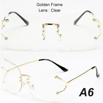 Nye 2017 Uindfattede Gradient Metal Ramme Solbriller Kvinder Brand Designer Dame Beskyttelsesbriller Kvindelige solbriller UV400 Overdimensionerede Briller