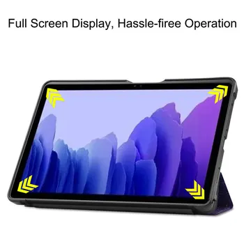 Beskyttende etui Til Galaxy Tab A7 2020 T500 10.4 tommer Tablet Auto Sleep/Wake up Smart Cover, Sleeve Slim Flip 3 Foldbar