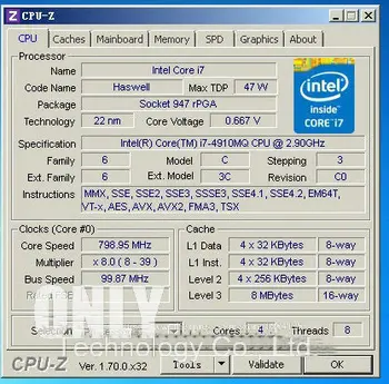 Intel gratis fragt Bærbar CPU I7-4910MQ I7 4910MQ 2.9-3.9 G / 8M SR1PT Officielle version scrattered stykker