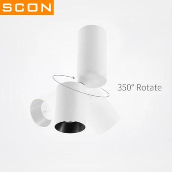 SCON 7W Høj CRI flot moderne og Kreative Surface mount 350 graders justerbar led spot lampe