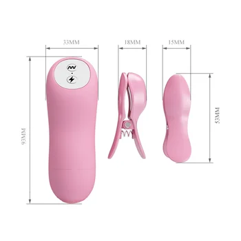 YEMA Elektrisk Stød Vibrator Nippel Klemmer Vibrerende Brystvorte Stimulator Bryst Massageapparat sexlegetøj til Kvinde