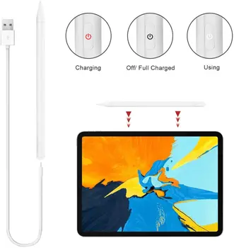 Magnetisk Tilt Pres Blyant Til Apple iPad, Air 4 Pro 11 12.9 10.2 7 8. Generation 2018 2019 2020 Palm Afvisning Stylus Pen