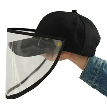 Gratis forsendelse Praktisk Anti-spyt Beskyttende Baseball Hat Udendørs Plastic Foran Blok Hat