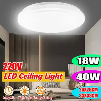 Akryl led loft lampe 18W/40W/50W LED loftslampe Rund Moderne Soveværelse stue lampe Spisestue Lys Overflade-montering