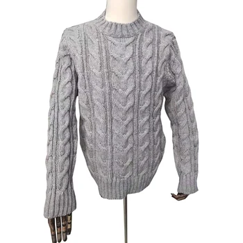 Vinter Beklædning Mænd Brun Pullover Sweater Casual Blød Behagelig Tyk Varmere Sweater frakke Hånd-strikkede Cool Mænds Sweater
