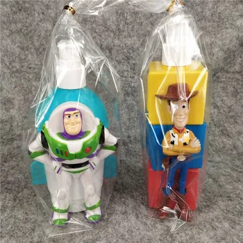 Action-Toy Story Buzz Lightyear Woody, Jessie, Fremmede Og Spider-Man-Figur Hånd Sanitizer Pumpe Flaske Børn 18 CM Badekar Flaske