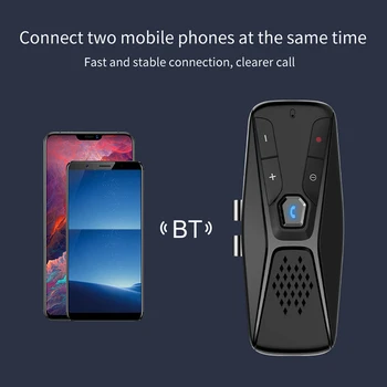 T823 Håndfri Bluetooth 5.0 Trådløse One-button Operation Speakerphone solskærm Bil Bluetooth Håndfri-Kit