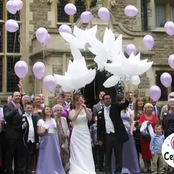 Hvid Due, Balloner Bryllup Part Dekorationer Flyvende Due af Fred og kærlighed Fugl eksamen Helium-Ballon Bruden Og Gommen Deko