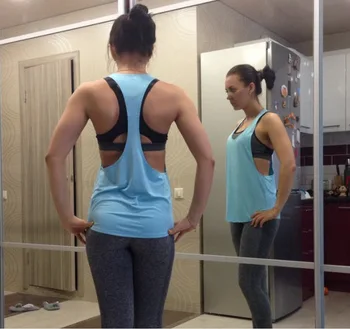 Sexet Kvinder Sport Tank Top Uden Ærmer Yoga-Shirt Fitnesscenter Kører Vest Trænings-Og Quick-Dry Toppe Træning