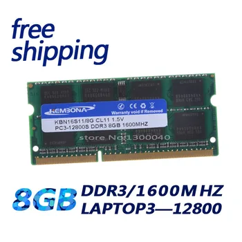 KEMBONA DDR3 1600Mhz 8GB 1,5 V 204-Pin Helt Nyt Forseglet SODIMM-Hukommelse Ram Memoria Til Bærbar Notebook Levetid gratis fragt