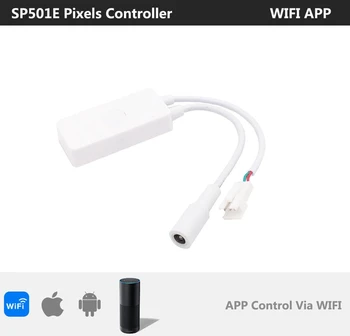 DM5-24V SP501E WS2812B Adresserbare LED Wifi Controller Amazon Alexa Intelligent Voice Kontrol Ansøgning SPI Til Andriod / iOS