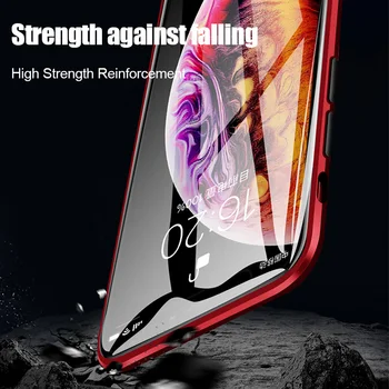 Magnetisk Adsorption Metal Case Til iPhone 6 6S 7 8 Plus X Dobbeltsidet Glas Manet Cover til iPhone X XS Antal XR Telefonen Tilfælde