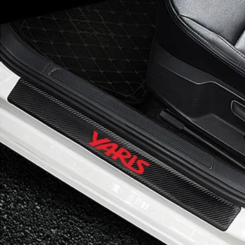 Carbon Fiber Bil Stickers Og Klistermærker Til Toyota Yaris Antislip Dør Karmen Protector Mærkat Mærkat Fornemme Bil Tilbehør