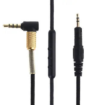 Udskiftning-Audio Kabel-Til -Sennheiser HD518 HD558 HD598 M40X M50X Hovedtelefoner Ledningen Headset Wire Connecter -Audio Fjernbetjening Mic