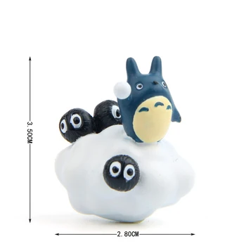 4stk/lot Min Nabo Totoro Kiki 'Kiki' s Delivery PVC Kat Handling Figur Dukke Flaky Skyer Harpiks, Plastic Model