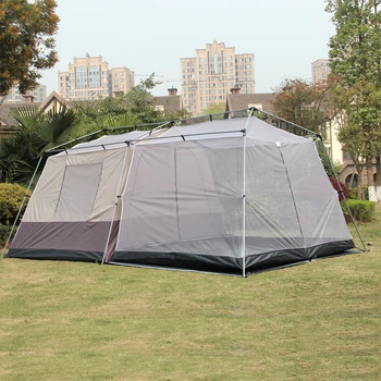 BEKÆMPER stort rum, en hall, to soveværelser vandtæt, vindtæt familie fest camping telt med top-god kvalitet